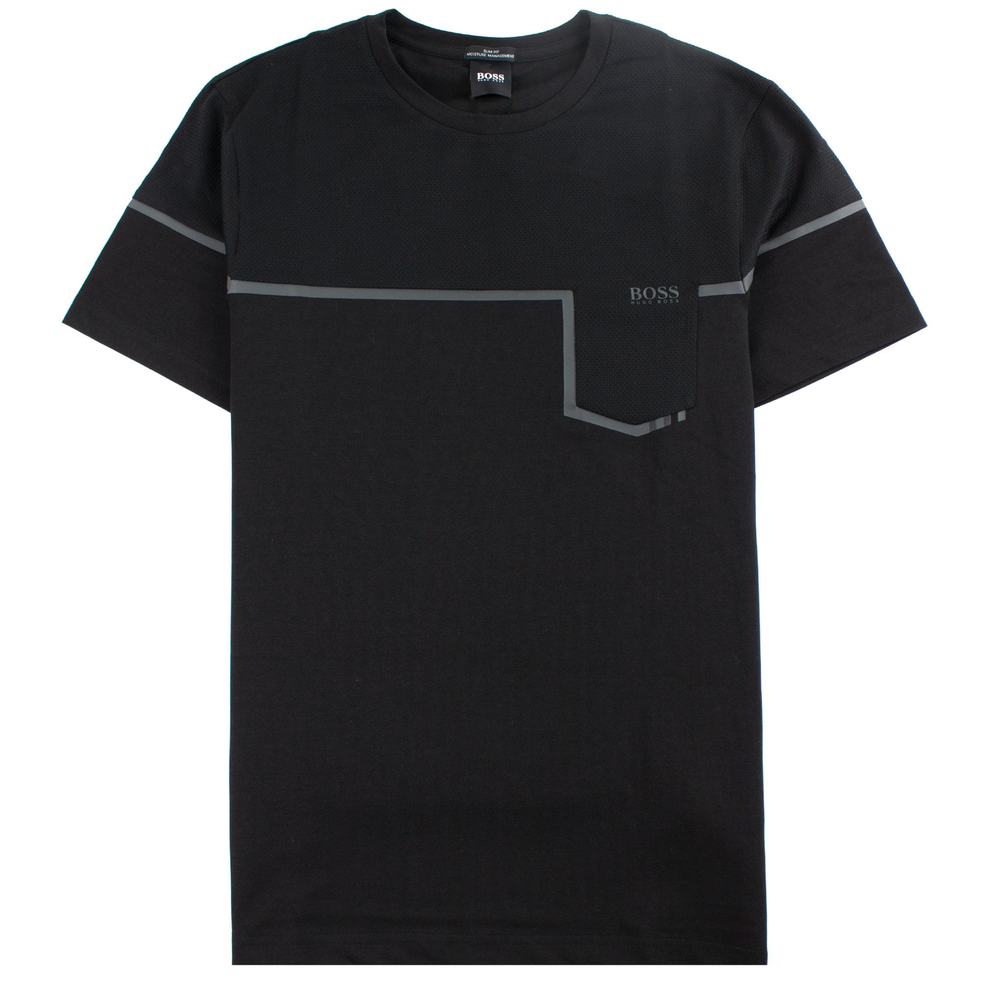 Hugo Boss Slim-fit Mixed-material T-shirt Black
