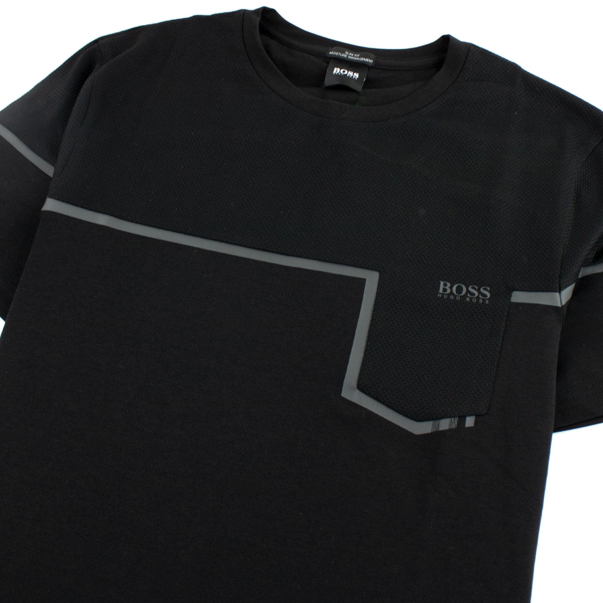 Hugo Boss Slim-fit Mixed-material T-shirt Black