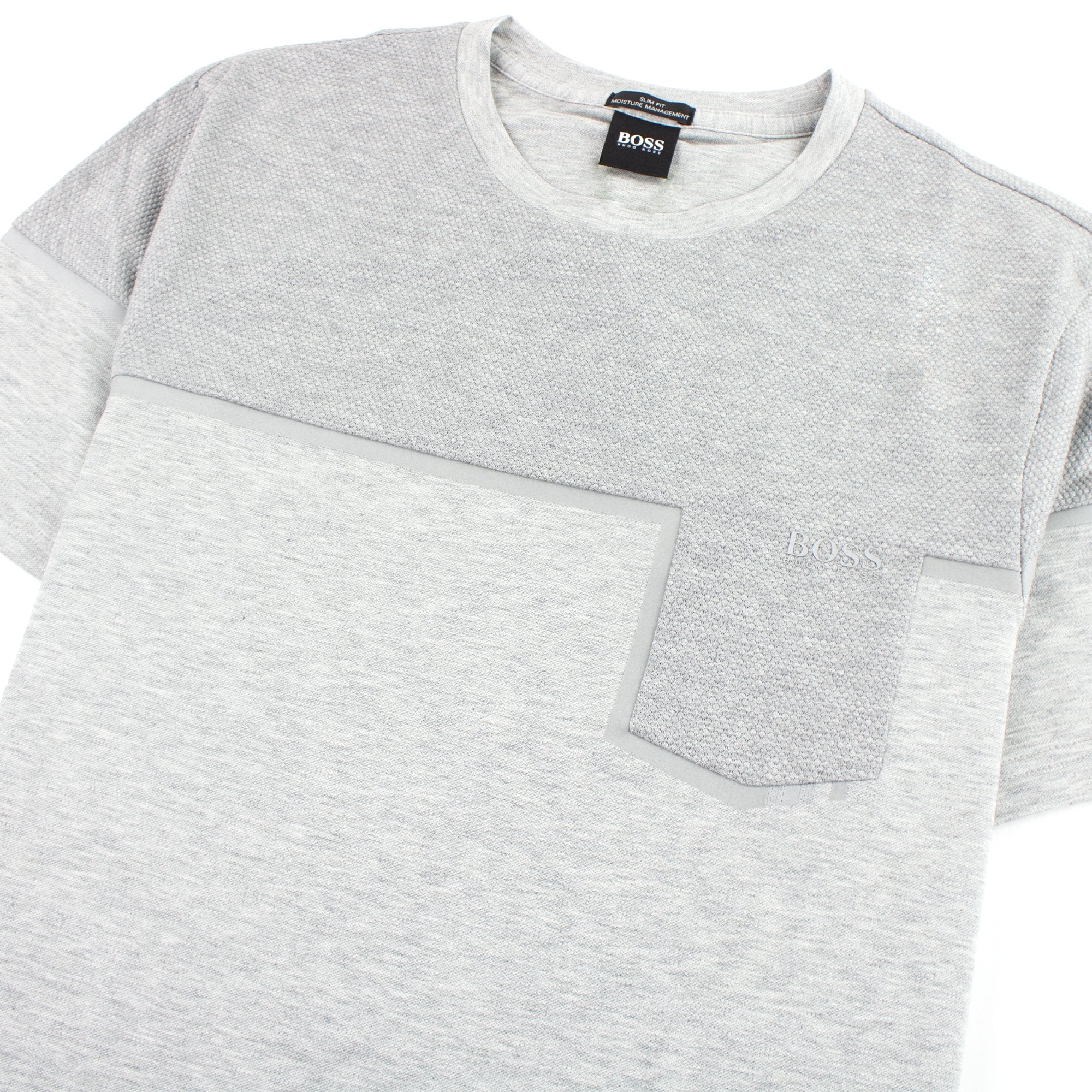 Hugo Boss Slim-fit Mixed-material T-shirt Grey