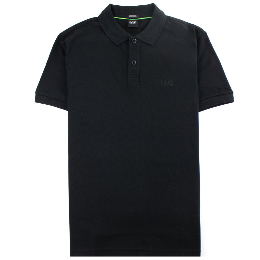 Hugo Boss Regular-fit Polo Shirt In Pima-cotton Black