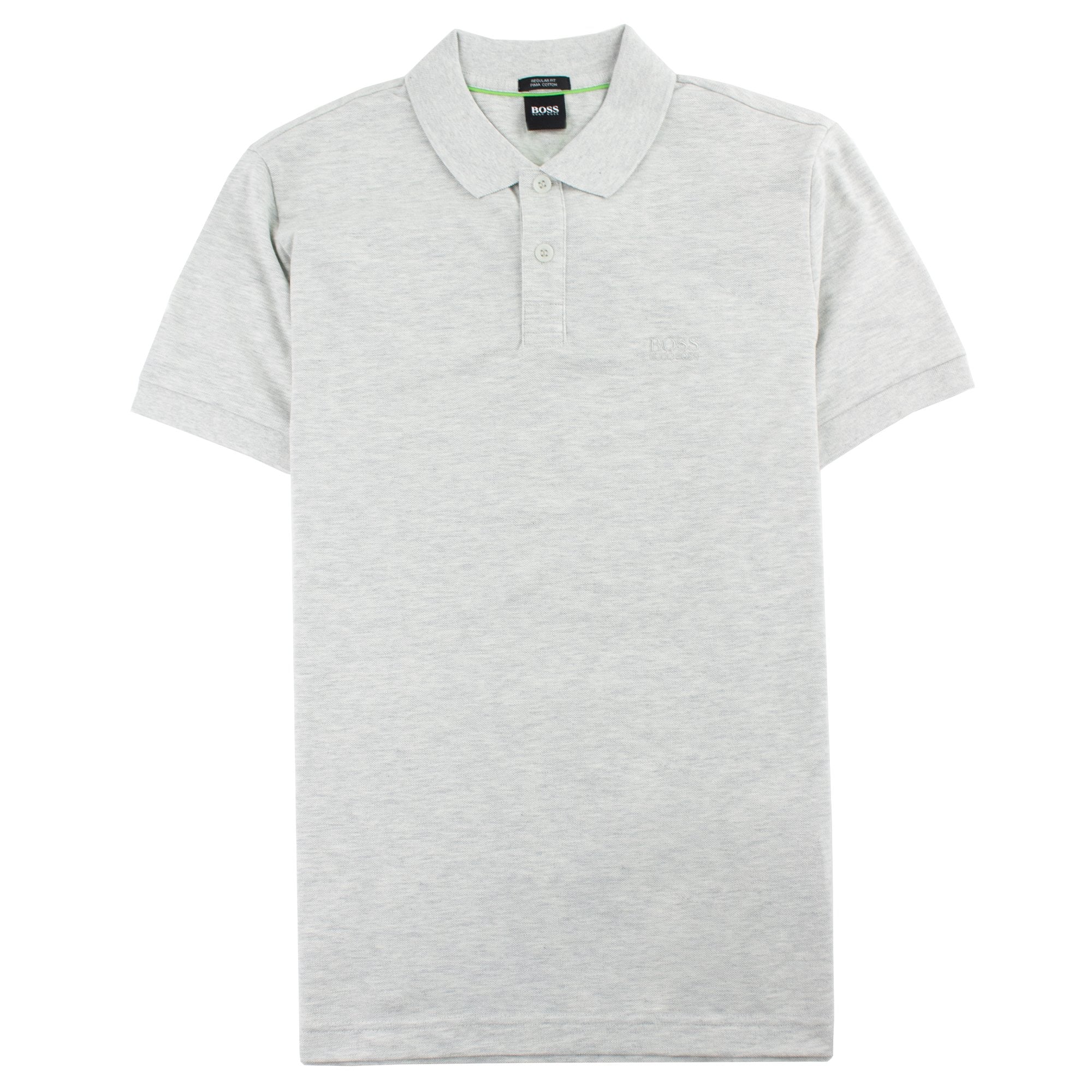 Hugo Boss Regular-fit Polo Shirt In Pima-cotton Grey