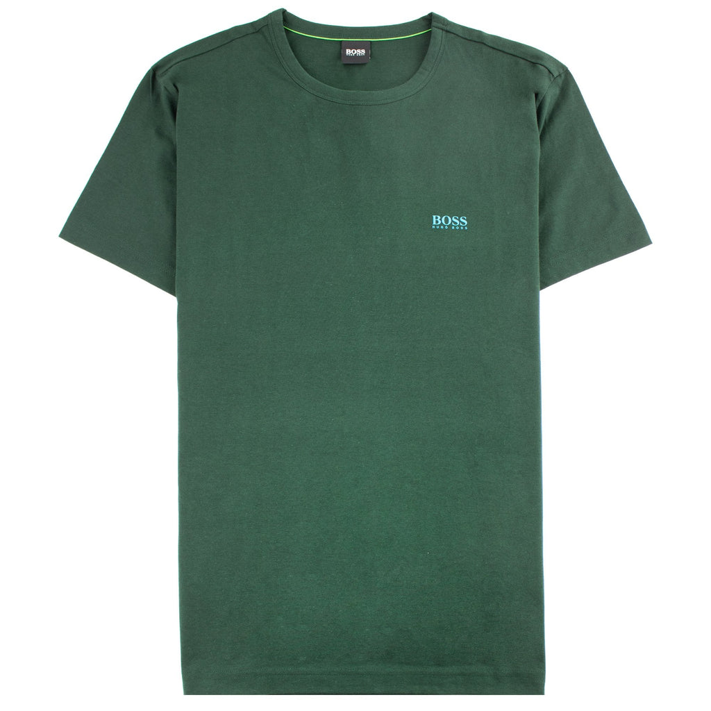 Hugo Boss Regular-fit T-shirt With Contrast Logo Green