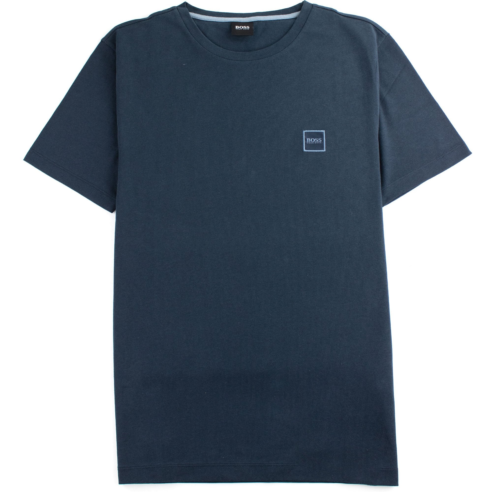 Hugo Boss Crew-neck Tales T-shirt In Single-jersey Cotton Navy