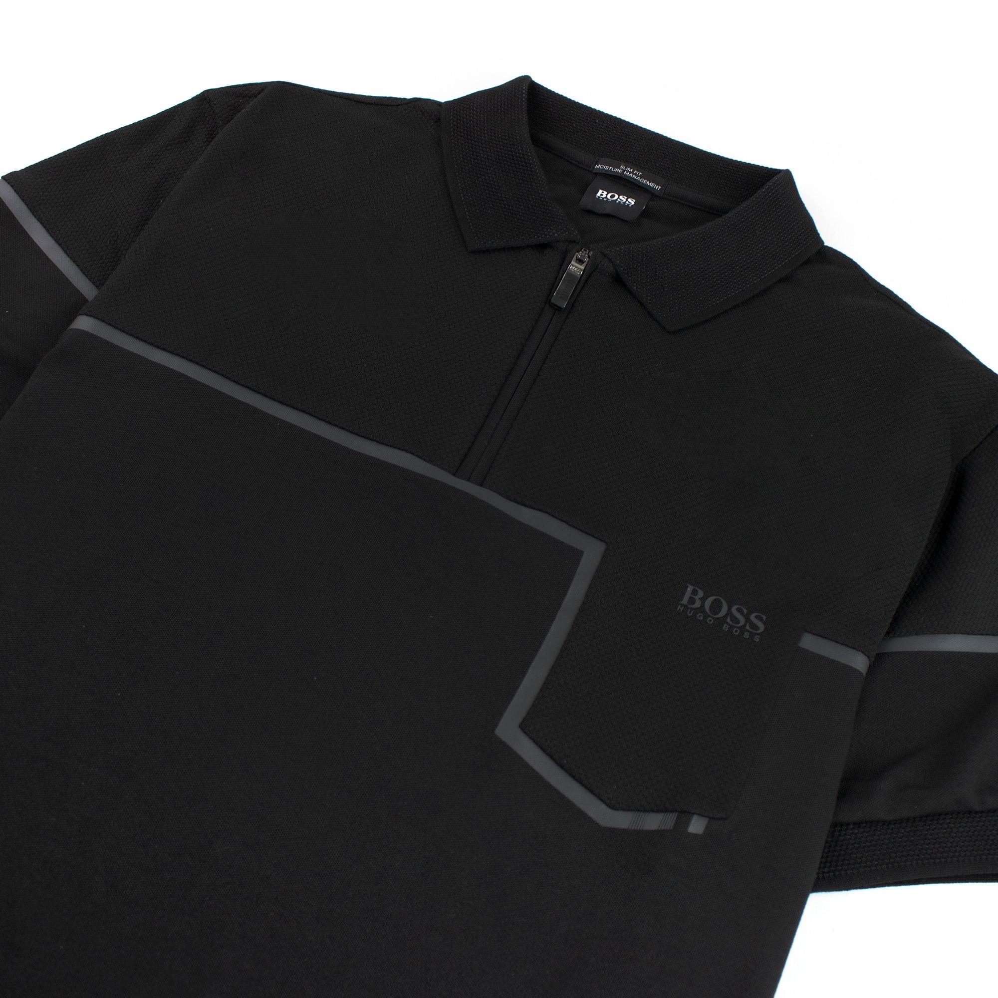 Hugo Boss Slim-fit Philix Polo Shirt In Cotton Black