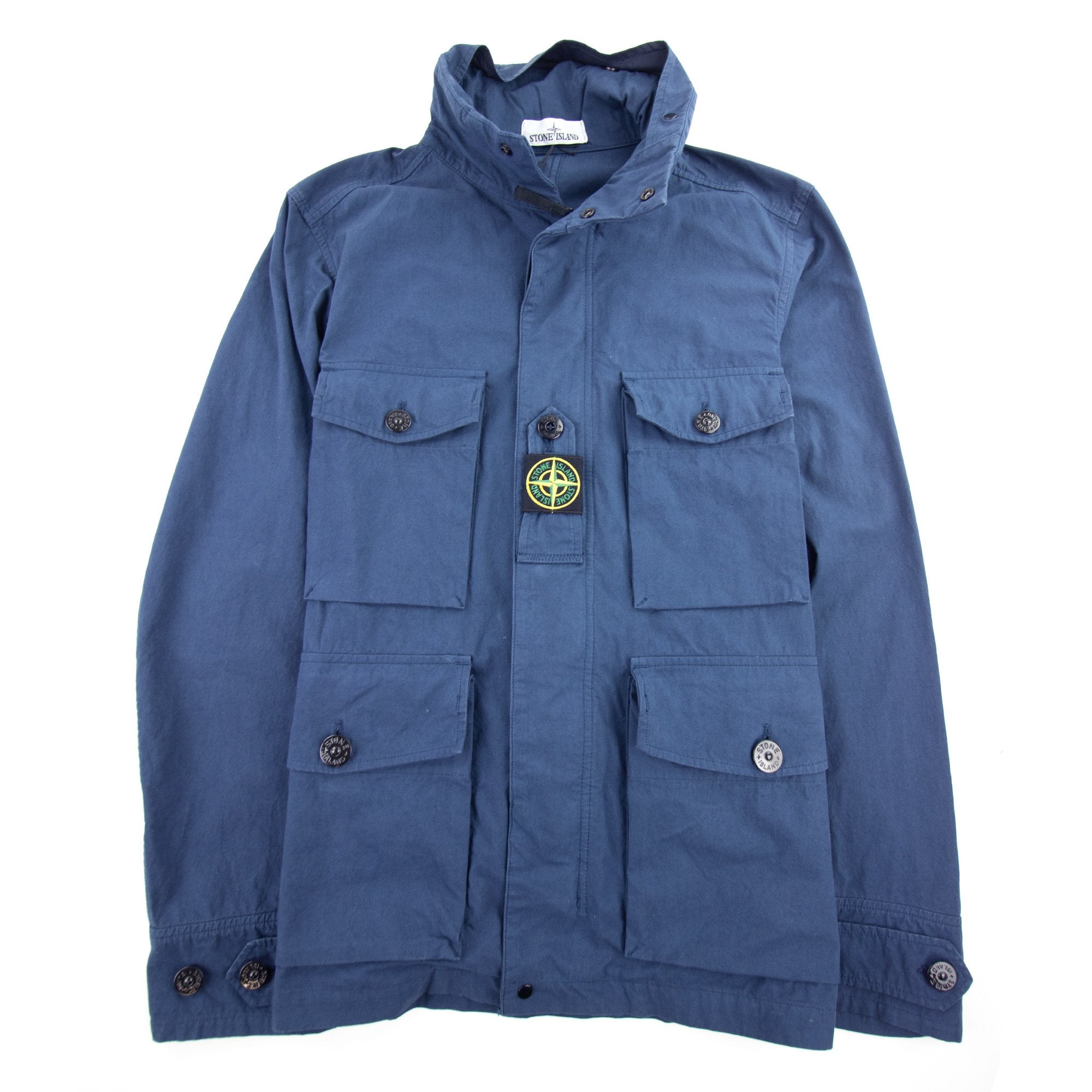 Stone Island Cotton Cordura Jacket Blue V0028 | ONU – Onu