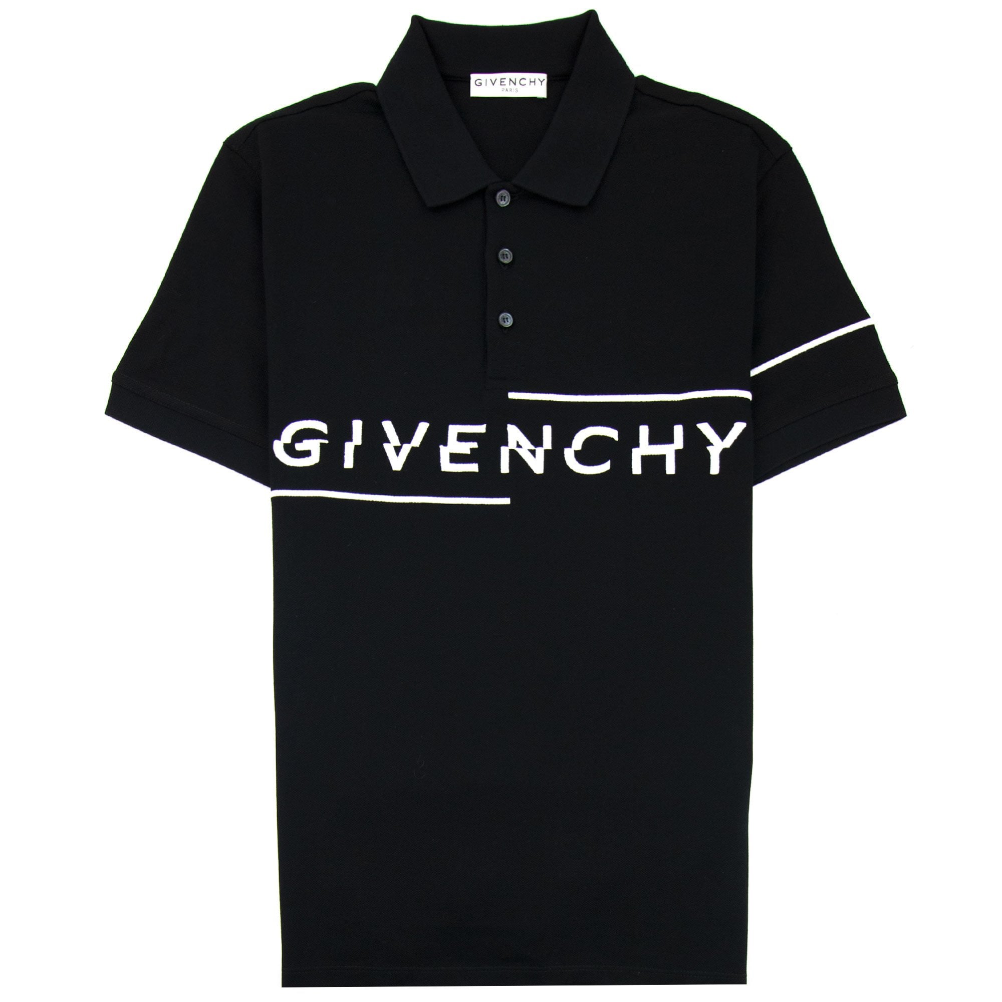 Givenchy Broken Logo Polo Shirt Black