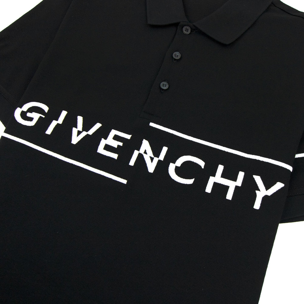 Givenchy Broken Logo Polo Shirt Black