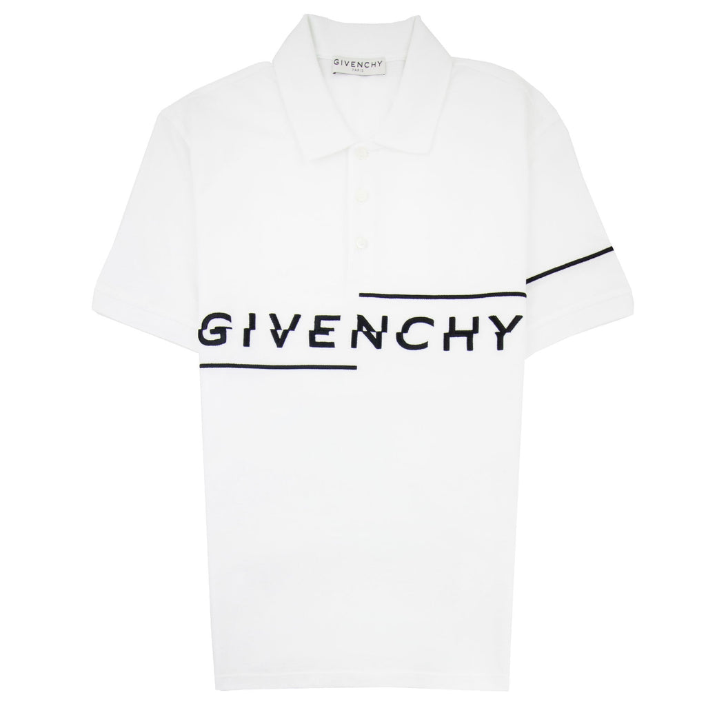 Givenchy Broken Logo Polo Shirt White