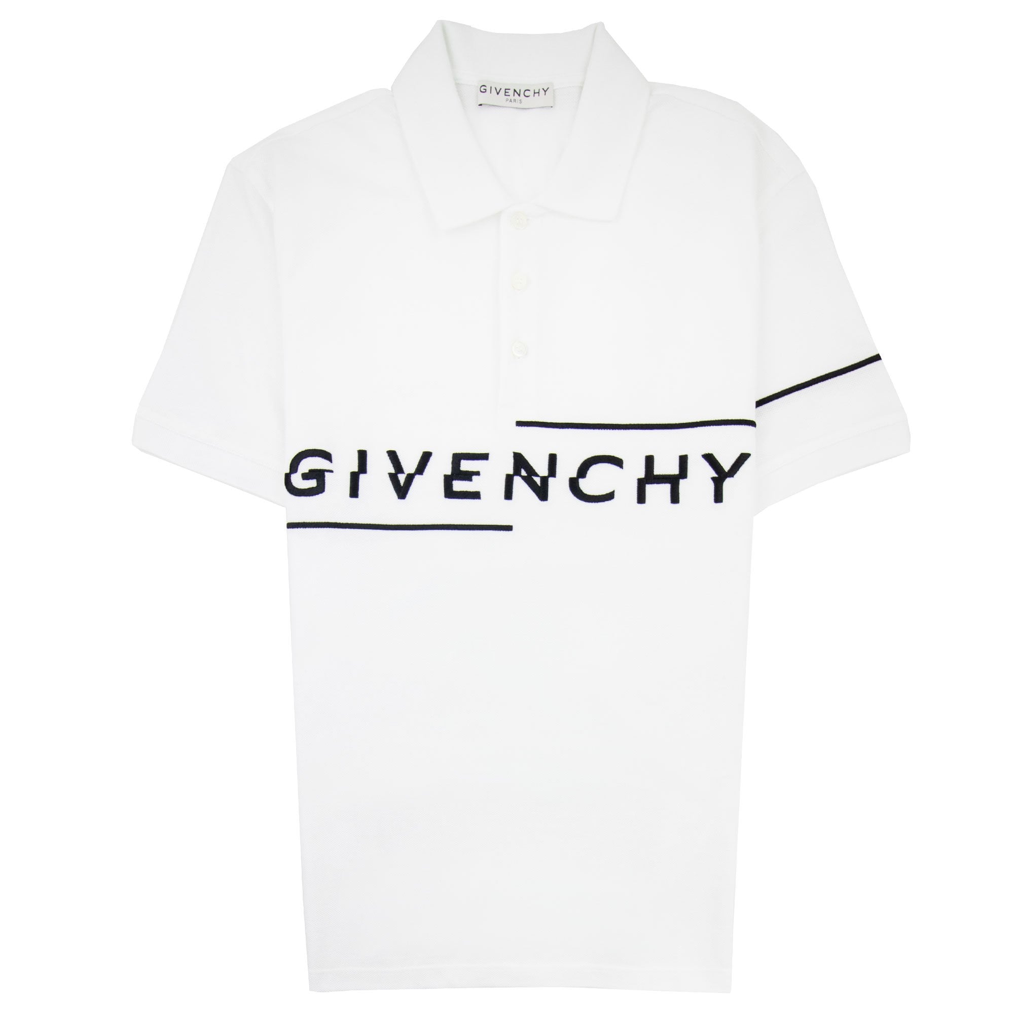 Givenchy Broken Logo Polo Shirt White