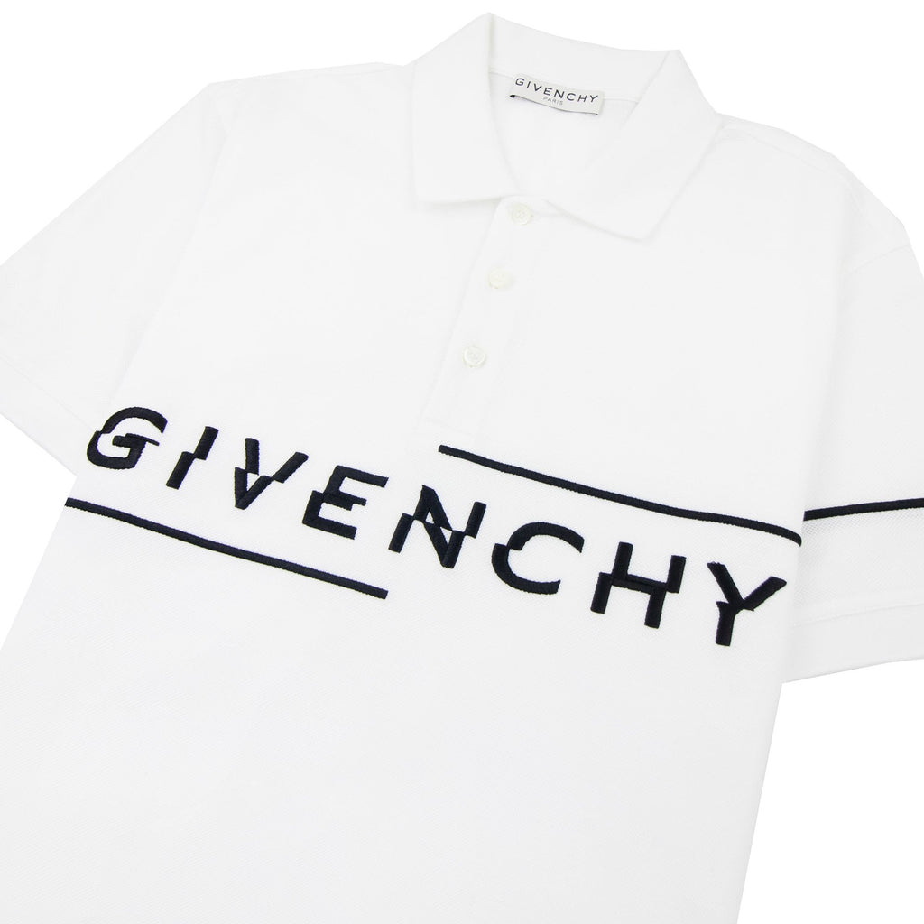 Givenchy Broken Logo Polo Shirt White