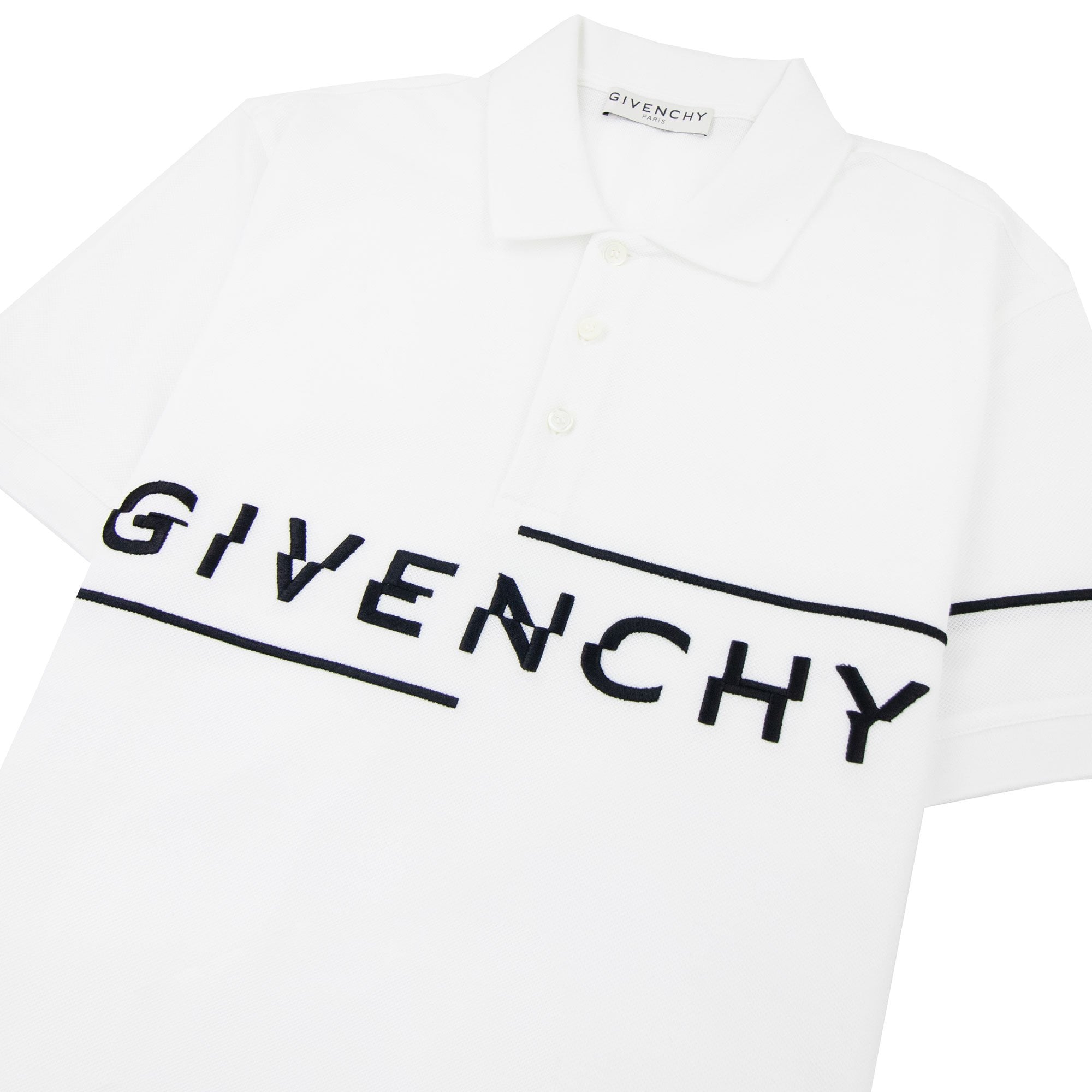 Givenchy Broken Logo Polo Shirt White