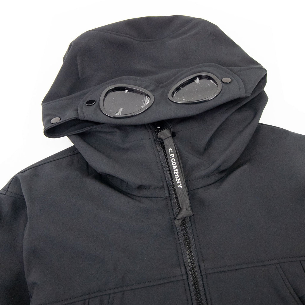 C.P. Company Undersixteen Shell Hooded Goggle Jacket Black 999