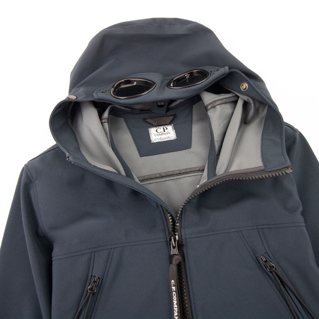 C.P. Company Undersixteen Shell Hooded Goggle Jacket Navy 888