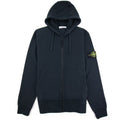 Stone Island Open Zip Up Hooded Sweatshirt Navy V0020