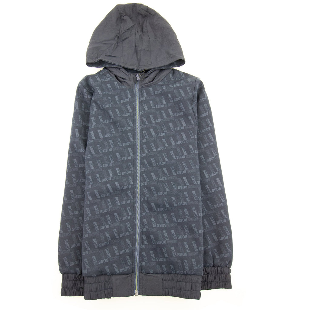 Hugo Boss Kids Reversible Zip Up Hoodie Navy