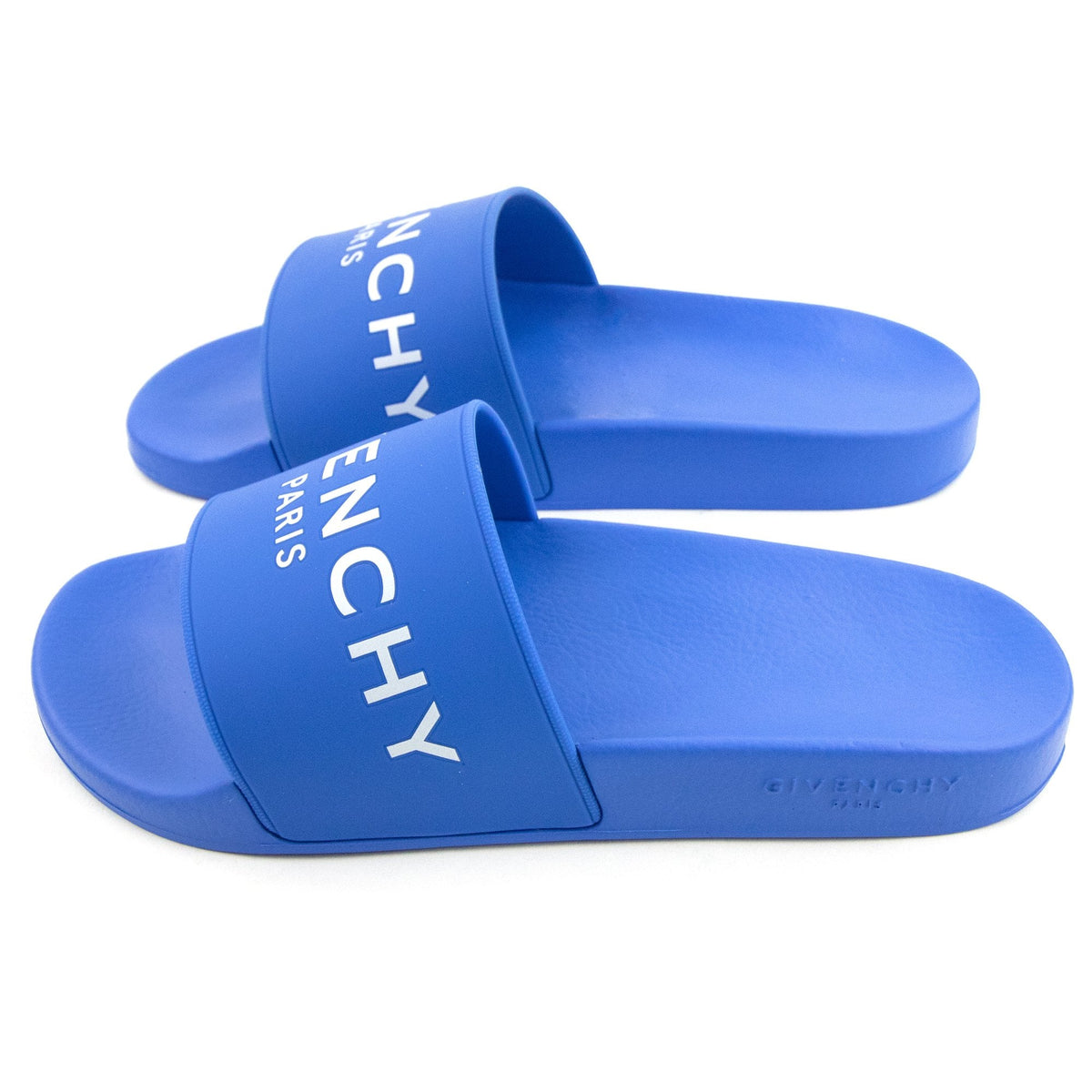 Givenchy Blue Logo Slide Sandals Givenchy Blue Red White Logo Rubber Pool Slide Sandal 44 11 main image 2
