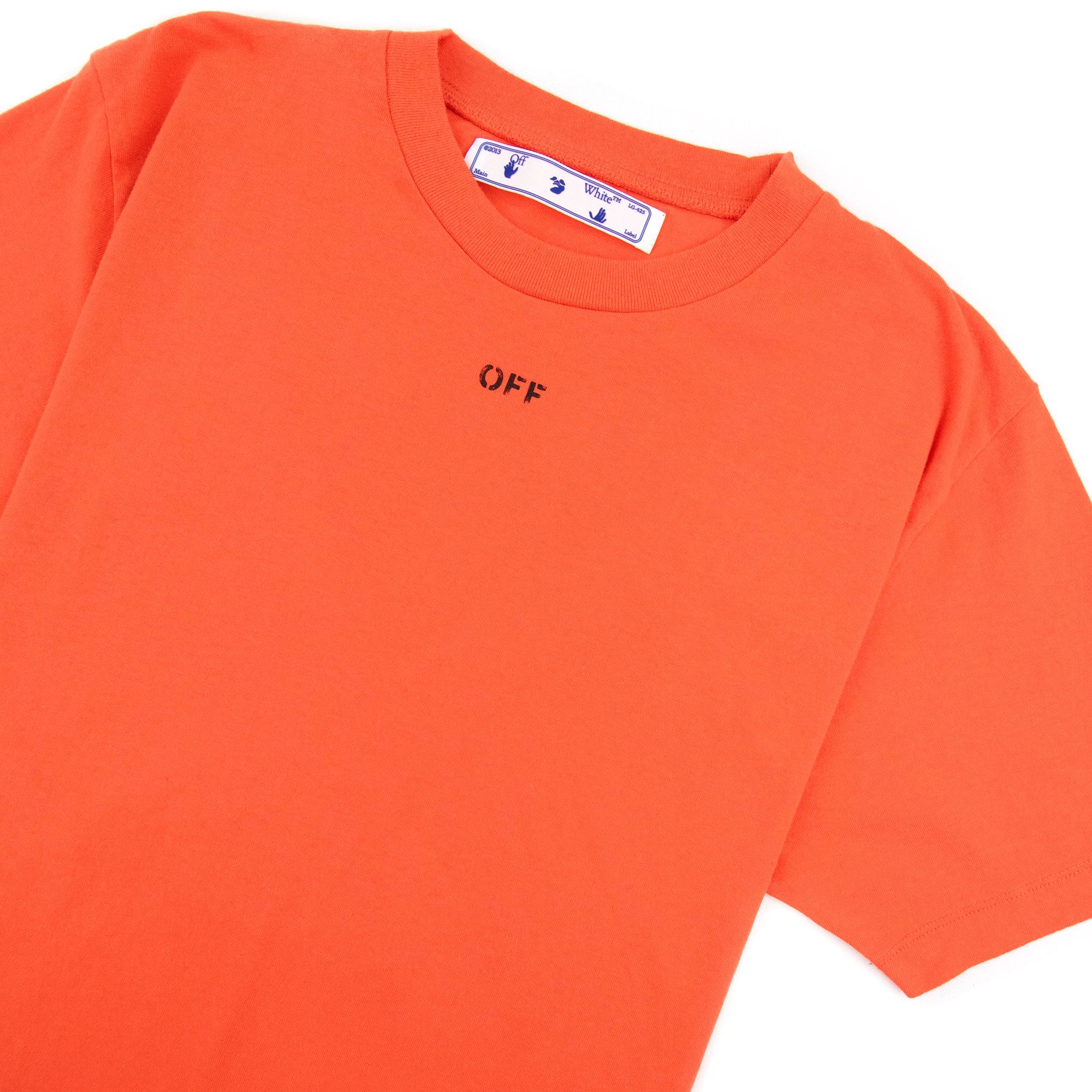 Off White Stencil S/s T Shirt Orange/black
