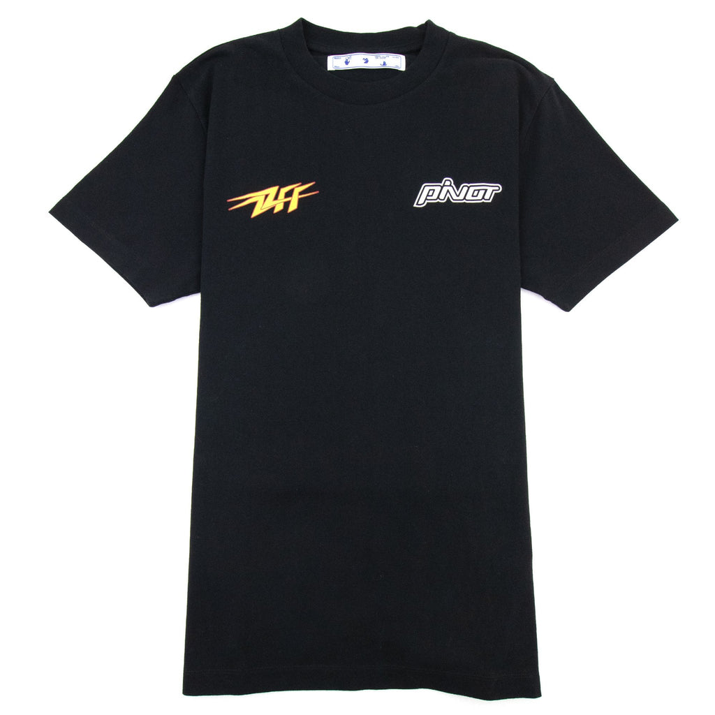 Off White Thunder Logo S/s T Shirt Black/yellow