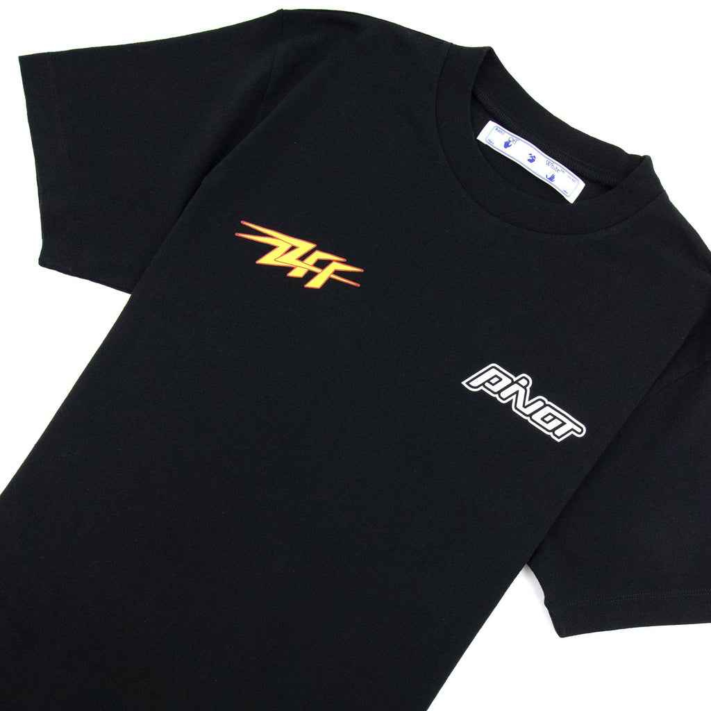 Off White Thunder Logo S/s T Shirt Black/yellow