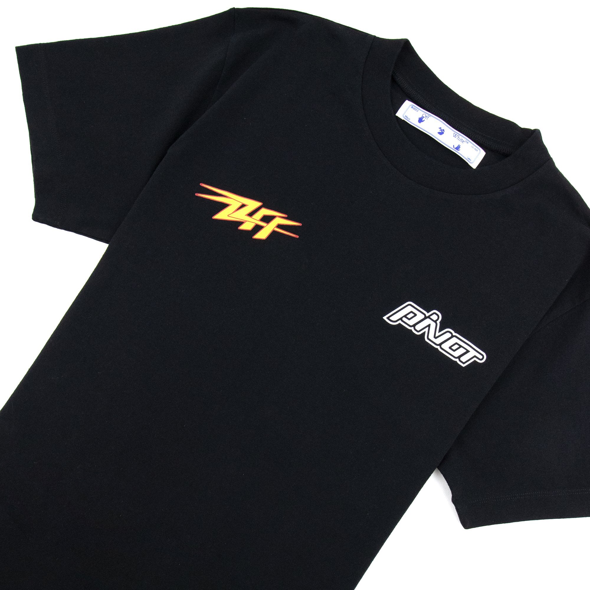 Off White Thunder Logo S/s T Shirt Black/yellow