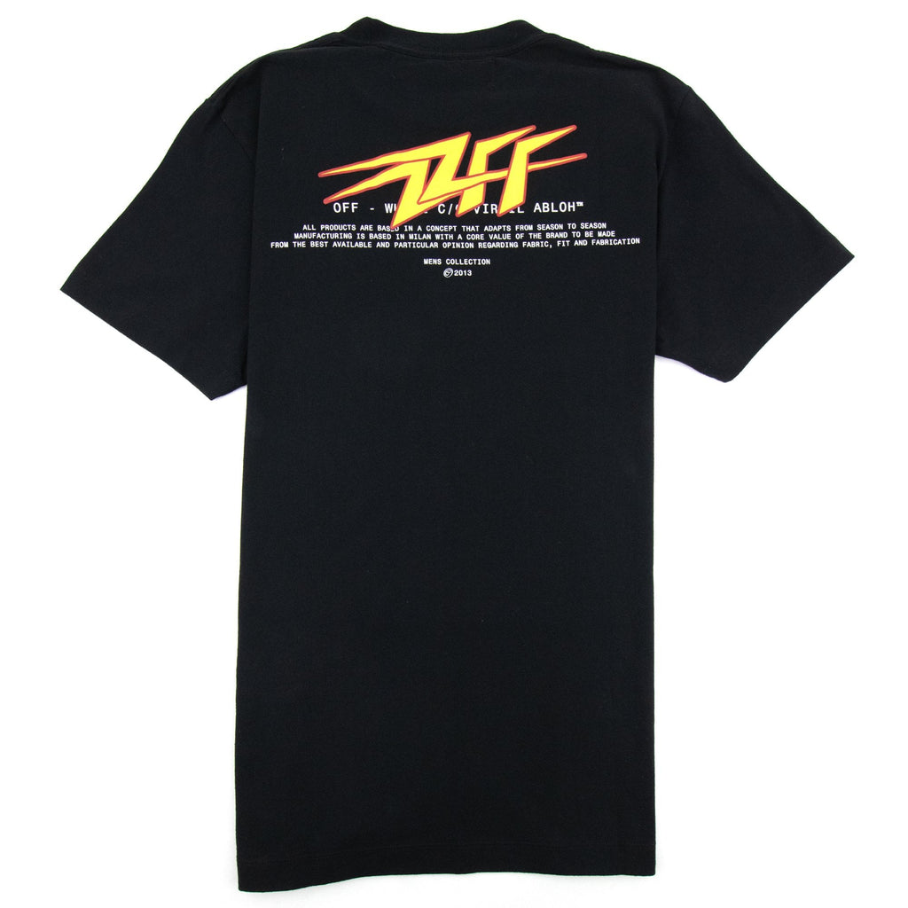Off White Thunder Logo S/s T Shirt Black/yellow