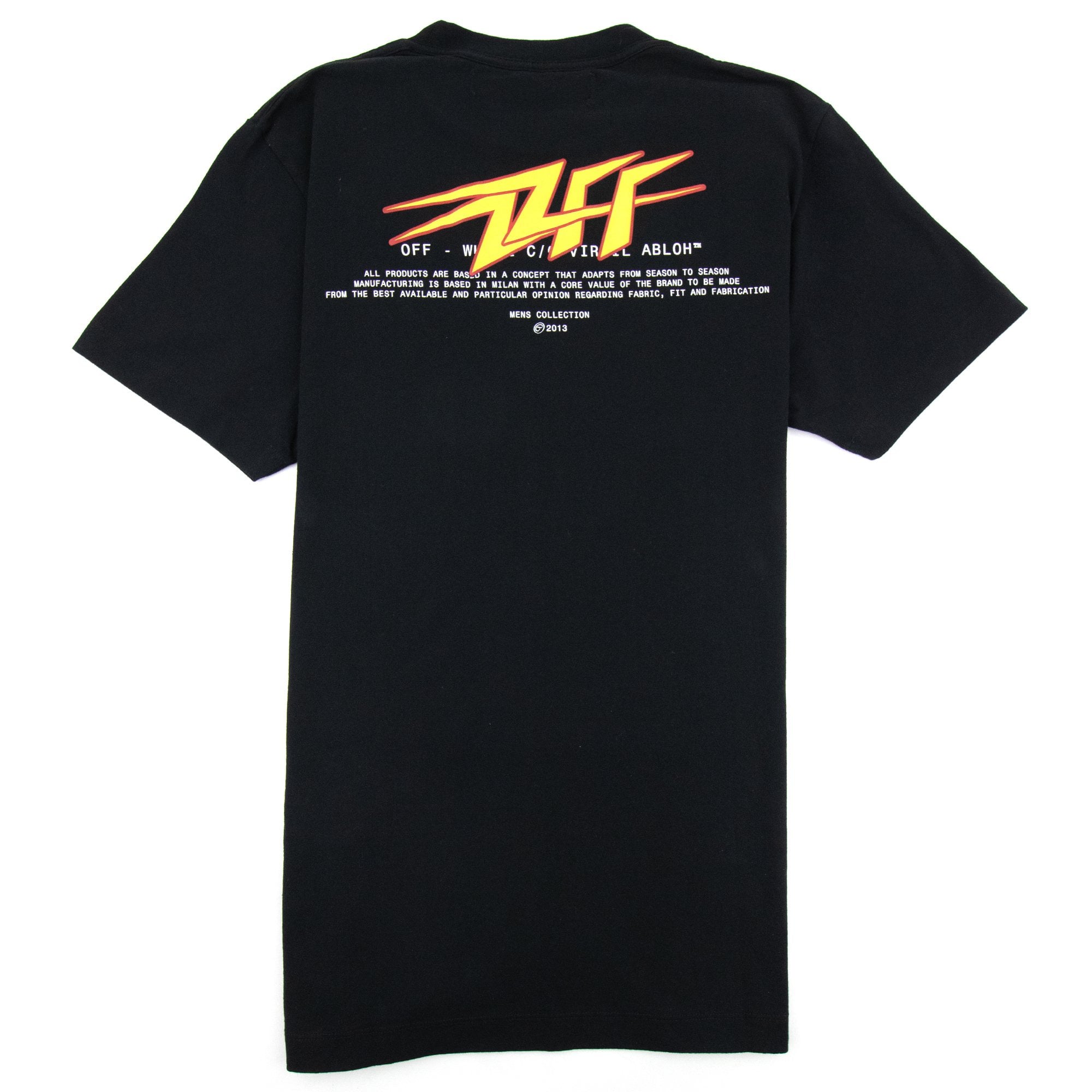 Off White Thunder Logo S/s T Shirt Black/yellow