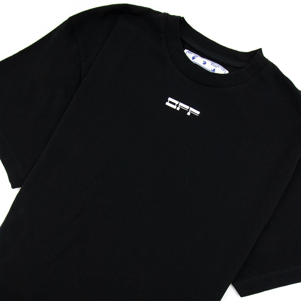 Off White Masked Face Printed S/s T Shirt Black/white