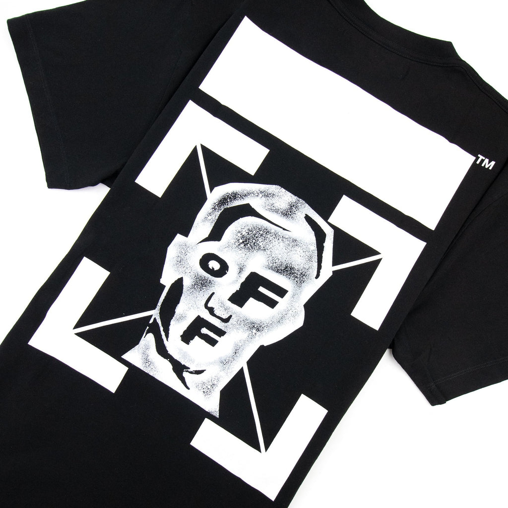 Off White Masked Face Printed S/s T Shirt Black/white