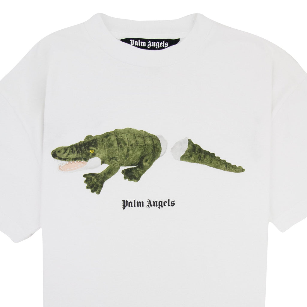 Palm Angels Croco T Shirt White/green