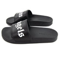 Palm Angels Logo Pool Sliders Black/white