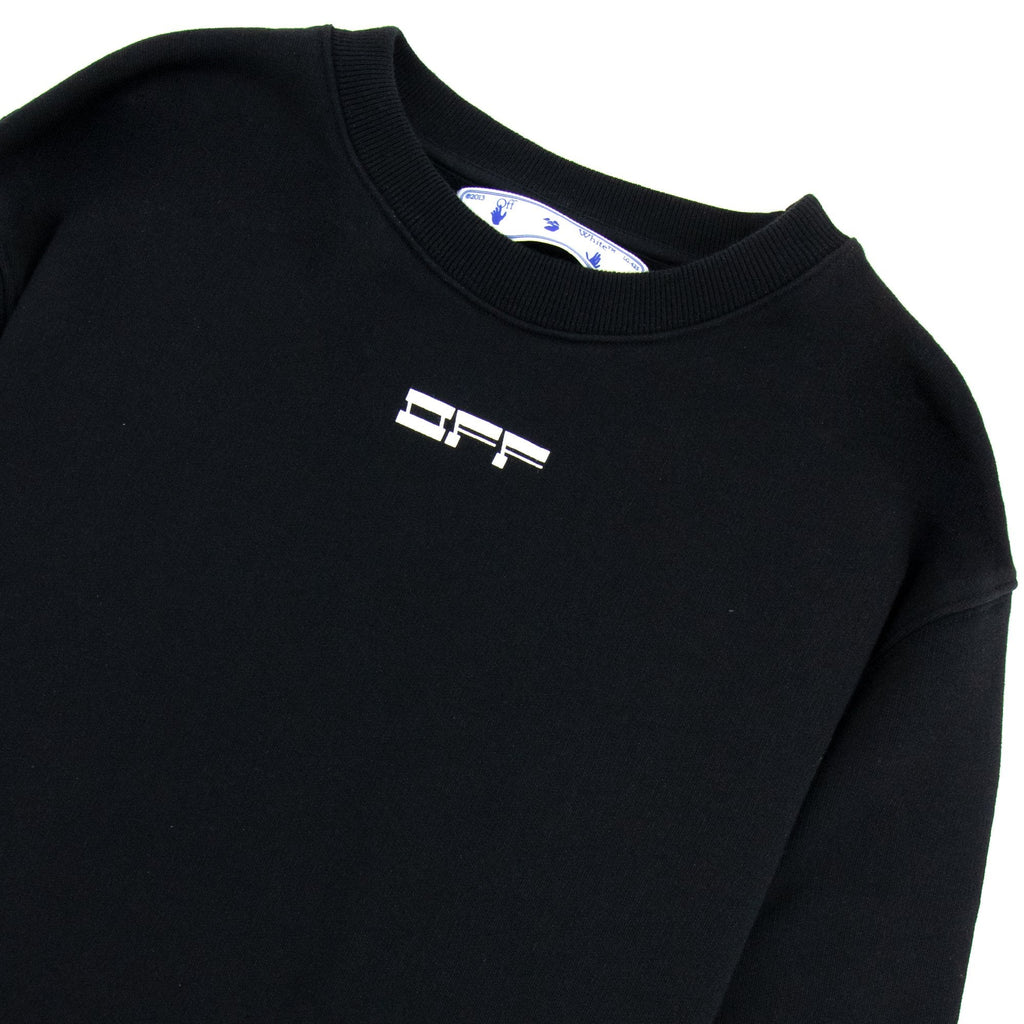 Off White Masked Face Printed Sweatshirt Black/white
