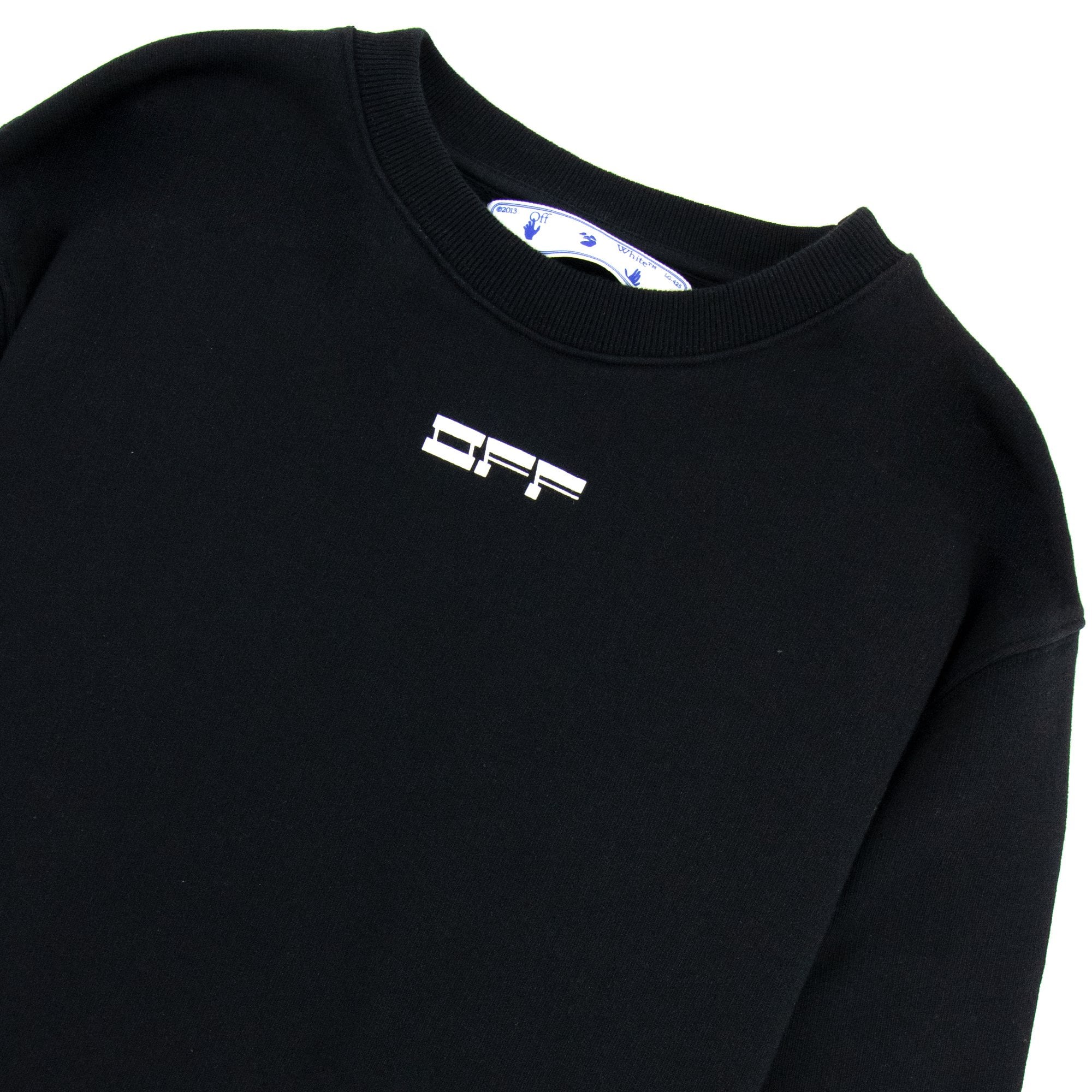 Off White Masked Face Printed Sweatshirt Black/white