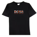 Hugo Boss Kids Multi Chest Logo T Shirt Black
