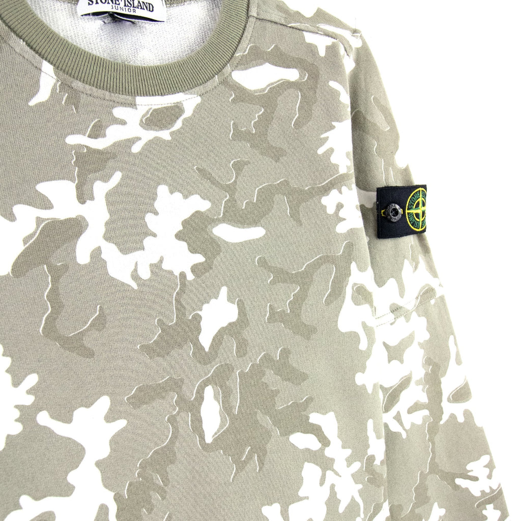 Stone Island Junior Camouflage Printed Sweatshirt Beige V0090