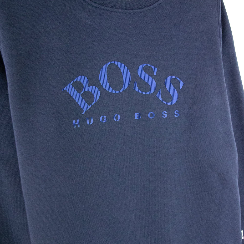 Hugo Boss Kids Big Logo Crew Neck Sweatshirt Navy