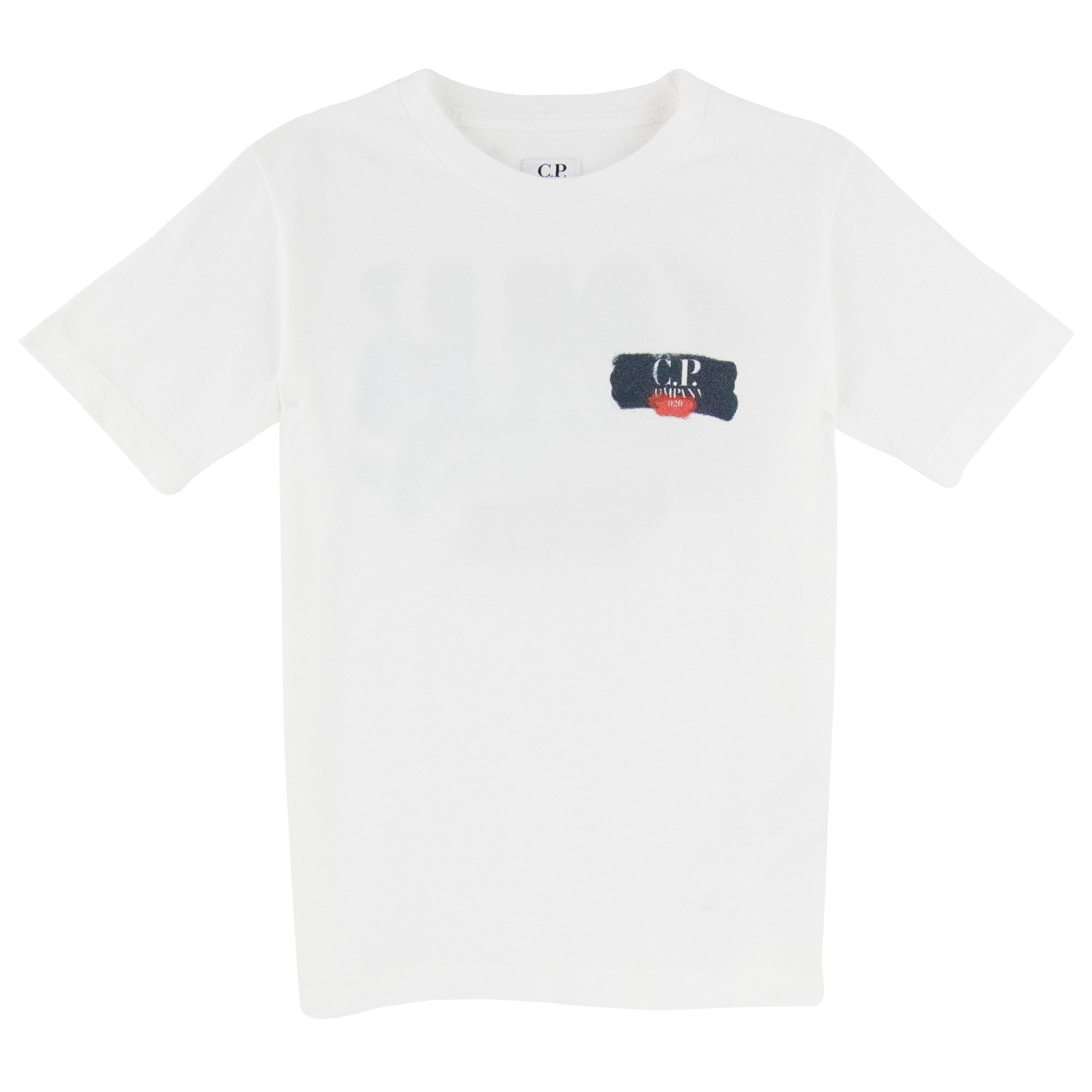C.P. Company Undersixteen Spray Logo T Shirt White 103