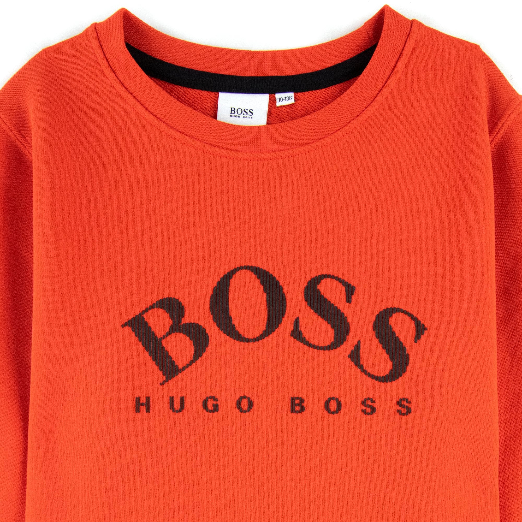 Hugo Boss Kids Logo Crew Neck Sweatshirt Spicy Orange 499