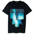 Balmain Moon Print T Shirt Black