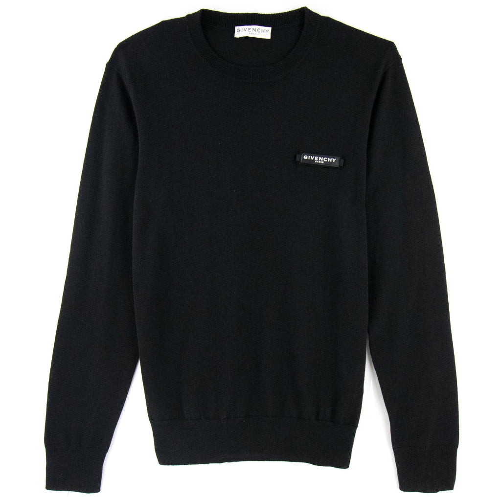 Givenchy Knitted sweatshirt Leather Badge Black