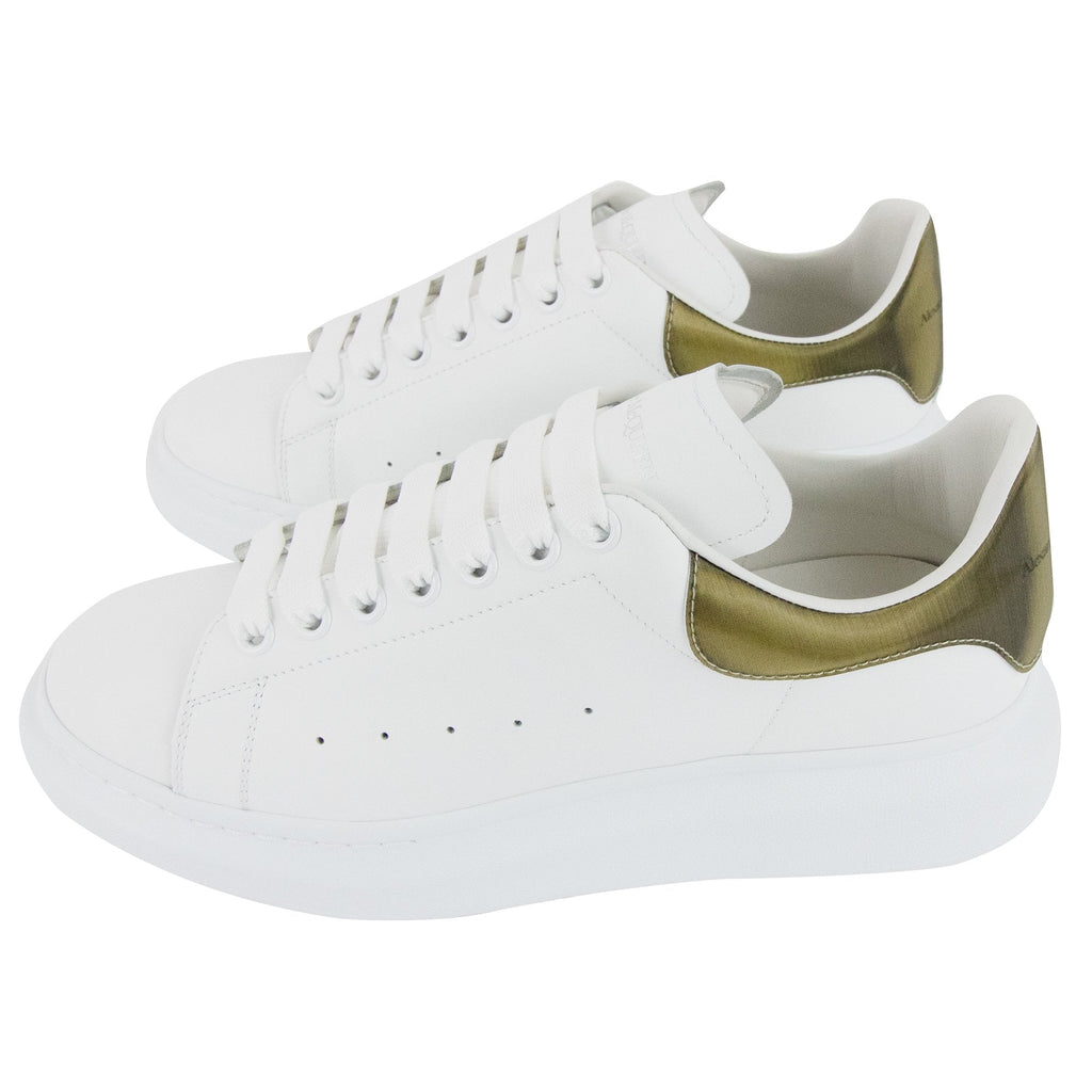 Alexander McQueen Exaggerated Sole Sneakers White/gold 9075