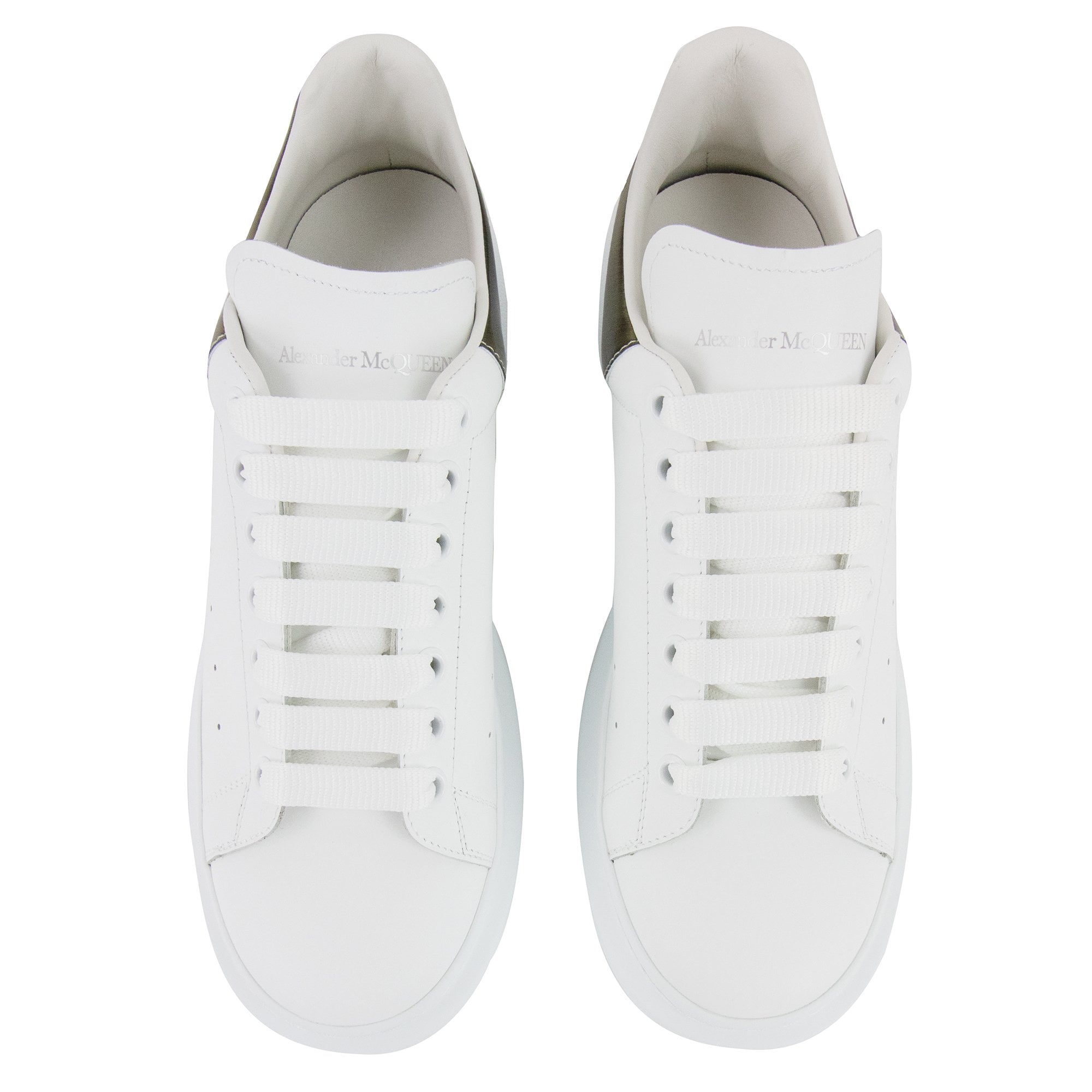 Alexander McQueen Exaggerated Sole Sneakers White/gold 9075
