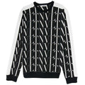 Valentino Logo Pattern Contrast Tape Stretch Sweatshirt Black/white