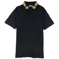 Versace Jeans Couture Cotton Polo Baroque Collar Black