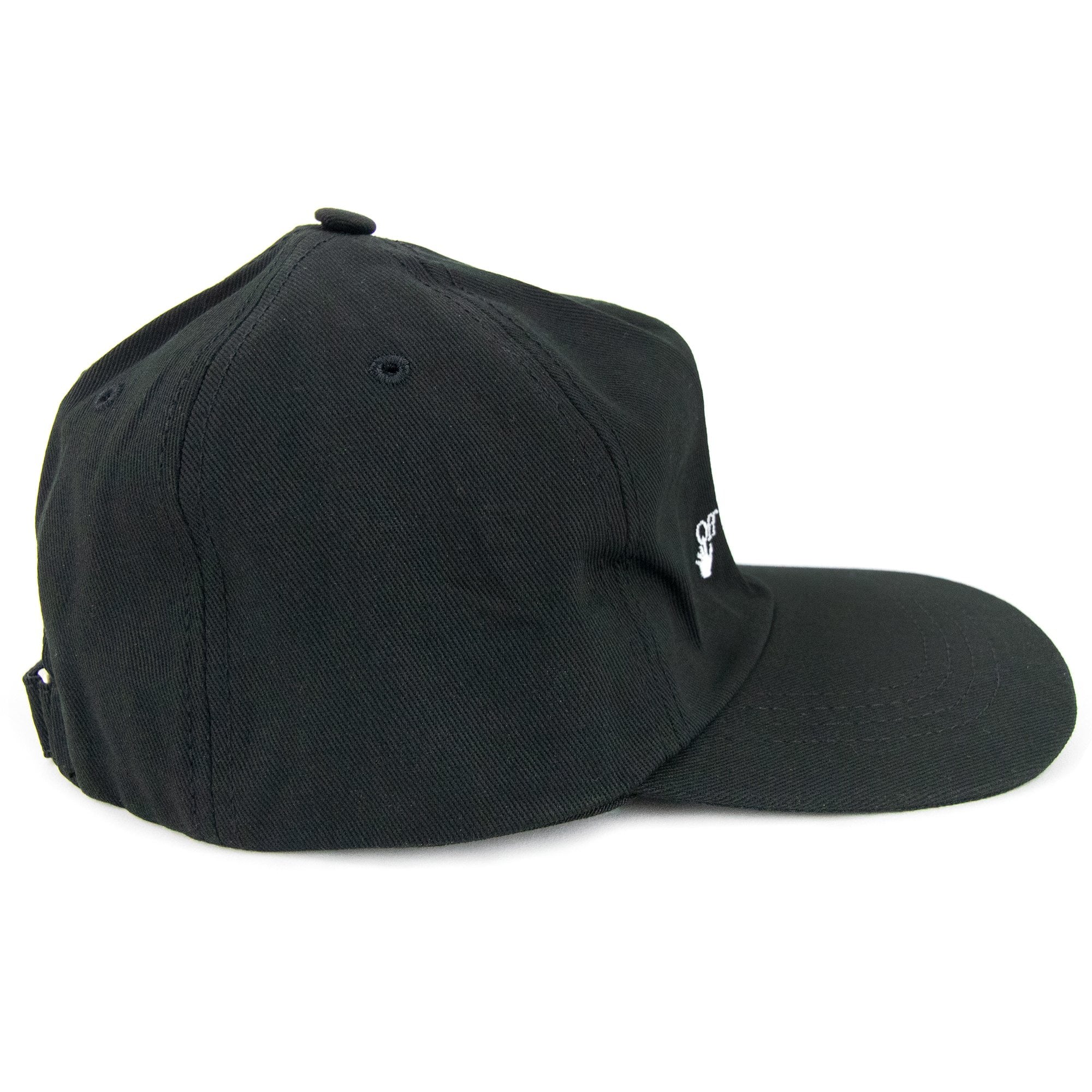 Off White Logo Embroidered Baseball Cap Black/white