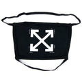 Off White Arrow Print Face Covering Mask Black/white