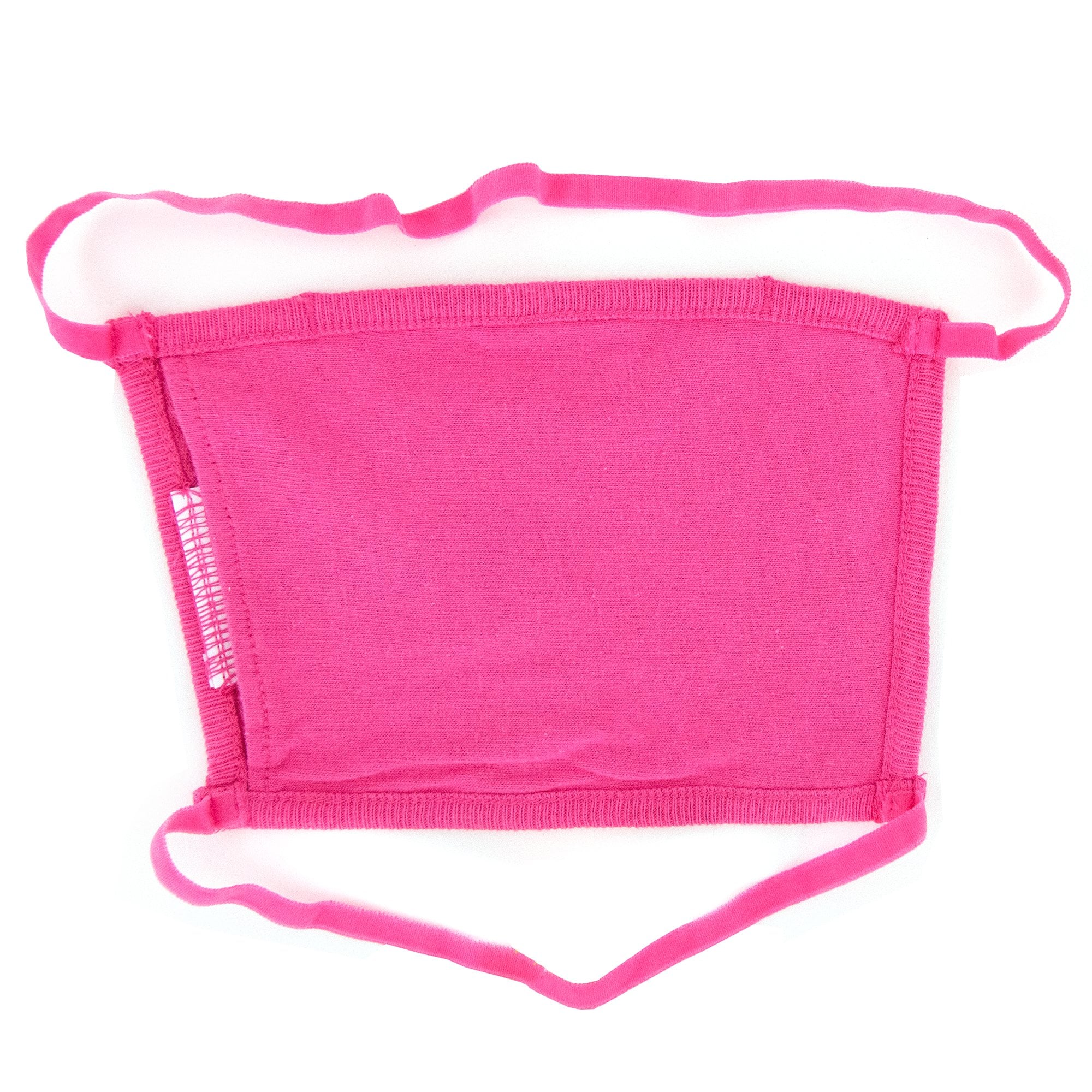 Off White Diagonal Graphic Print Face Mask Fuchsia/white