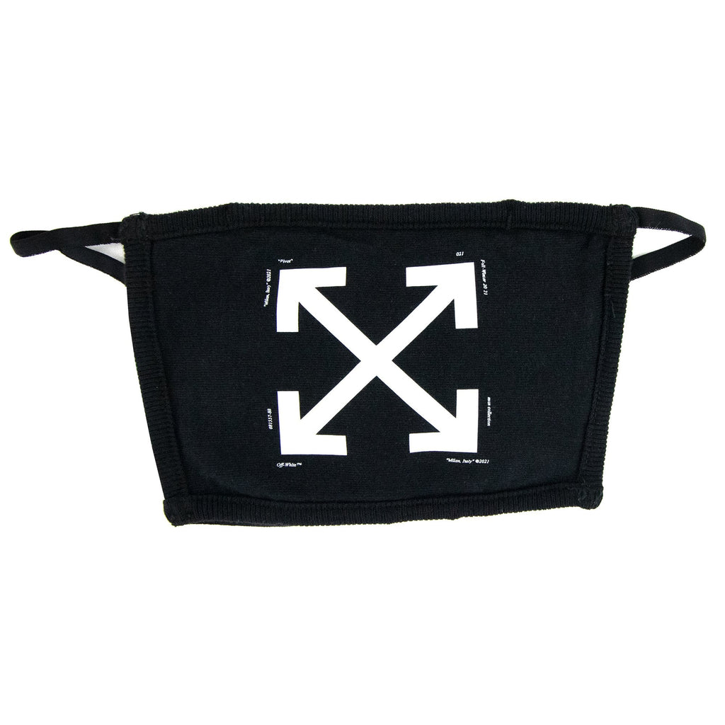 Off White Arrow Print Face Covering Mask Black/white