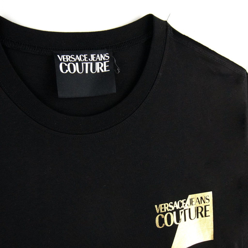 Versace Jeans Couture Chest Logo Foil Tshirt Black