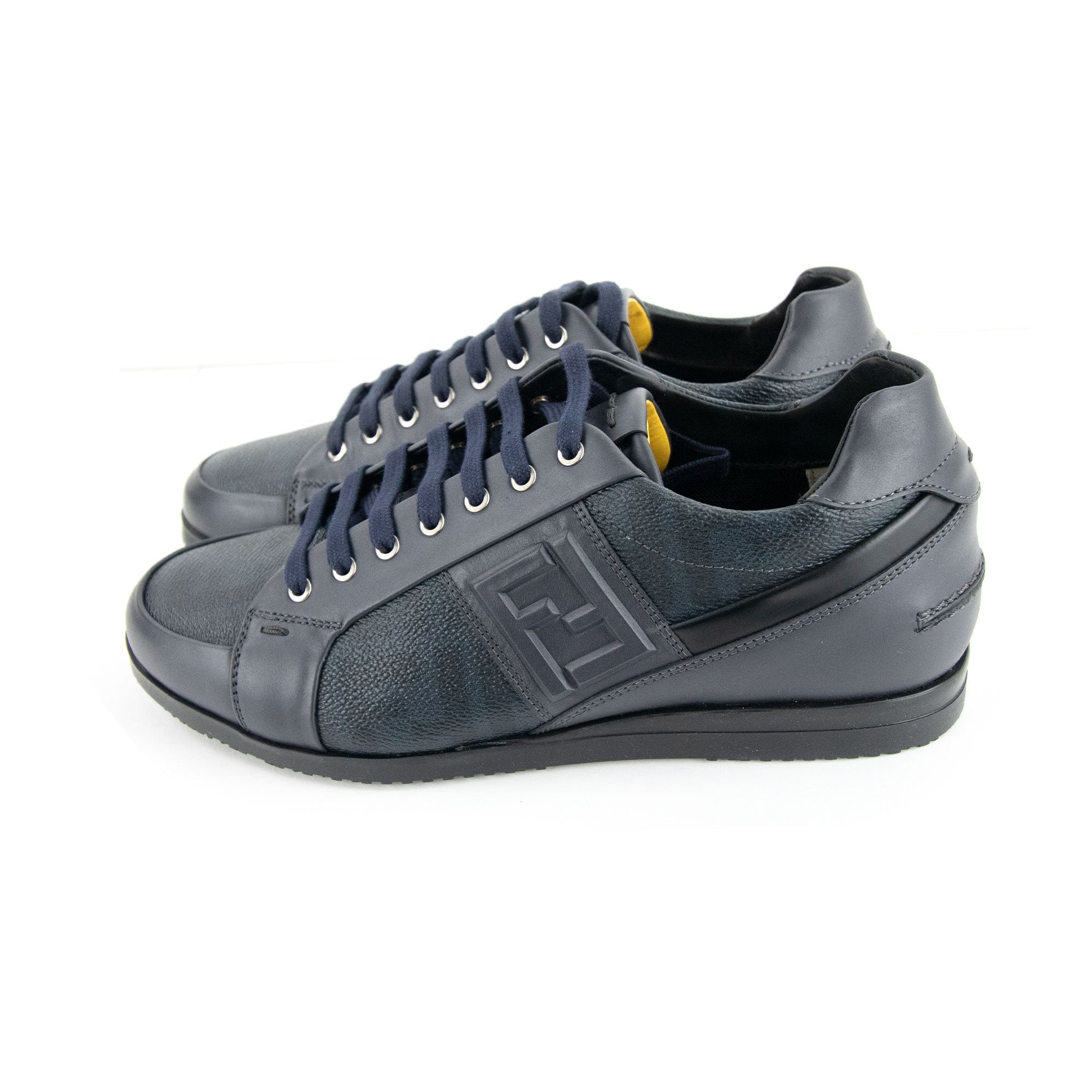 Fendi Side FF Logo Trainers Lavagna/nero