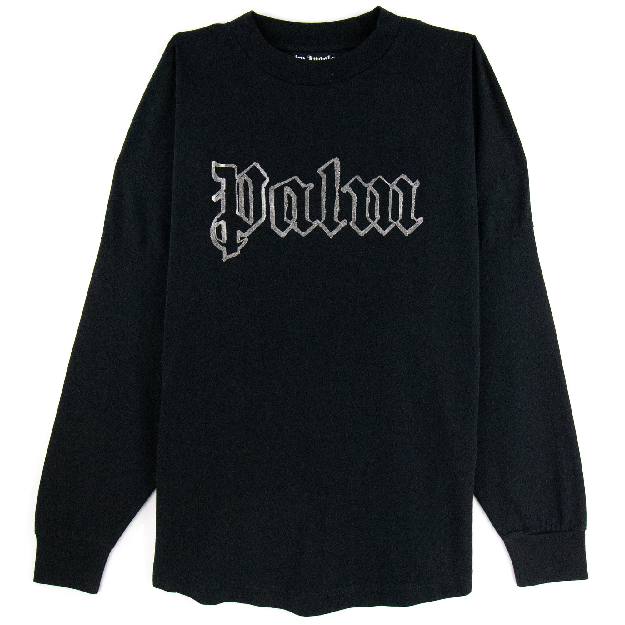 Palm Angels Blank Logo L/S T Shirt Black/metal